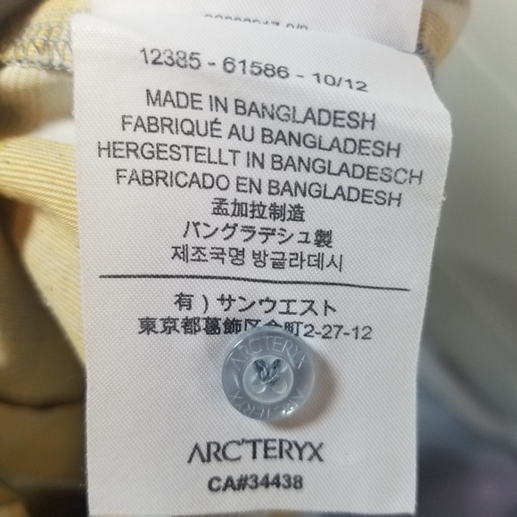 Arc'teryx Peakline short sleeve plaid button shirt - Picture 4 of 9